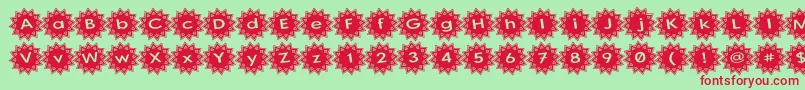 Stargit Ver2 Font – Red Fonts on Green Background