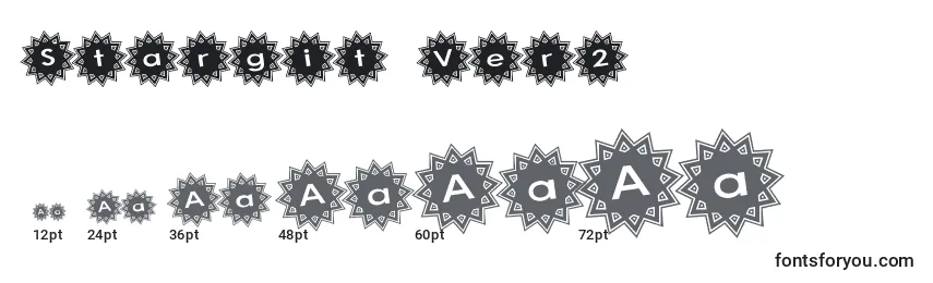 Размеры шрифта Stargit Ver2