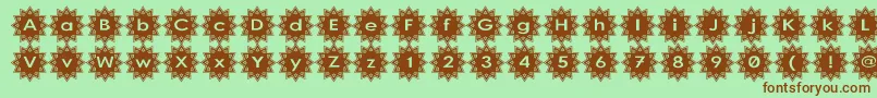 Stargit Font – Brown Fonts on Green Background