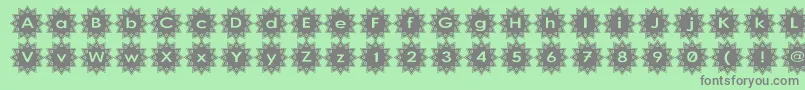 Stargit Font – Gray Fonts on Green Background