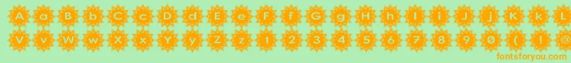 Stargit Font – Orange Fonts on Green Background