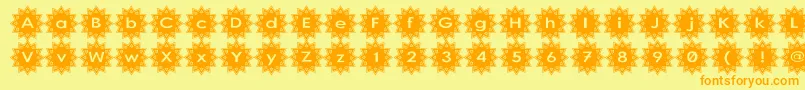 Stargit Font – Orange Fonts on Yellow Background