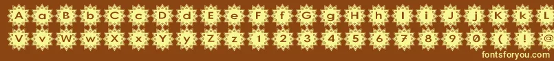 Stargit Font – Yellow Fonts on Brown Background