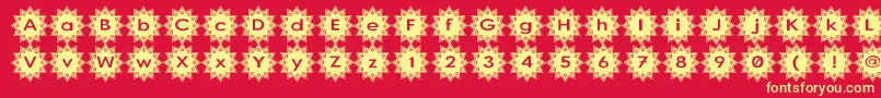 Stargit Font – Yellow Fonts on Red Background