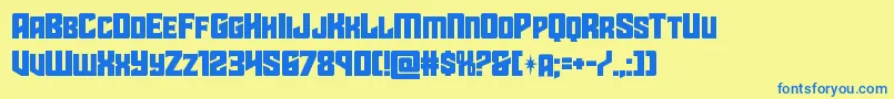 starguard Font – Blue Fonts on Yellow Background