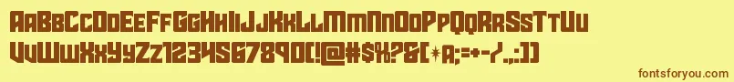 starguard Font – Brown Fonts on Yellow Background