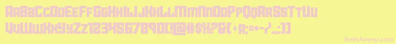 starguard Font – Pink Fonts on Yellow Background