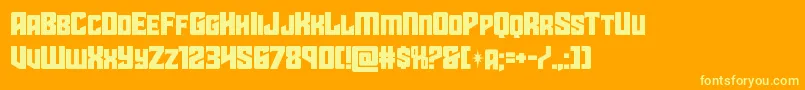 starguard Font – Yellow Fonts on Orange Background