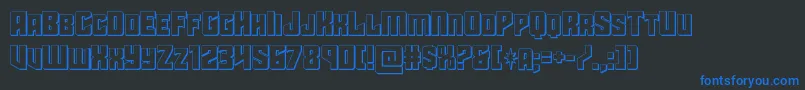 starguard3d Font – Blue Fonts on Black Background