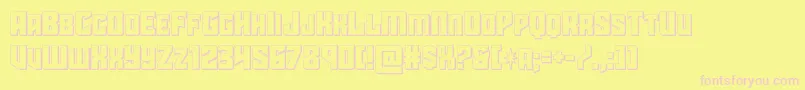 starguard3d Font – Pink Fonts on Yellow Background