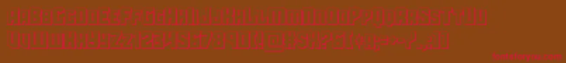 starguard3d Font – Red Fonts on Brown Background