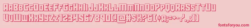 フォントstarguard3d – ピンクの背景に赤い文字