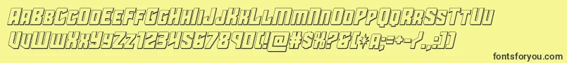 starguard3dital Font – Black Fonts on Yellow Background