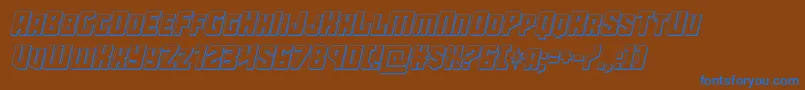 starguard3dital Font – Blue Fonts on Brown Background