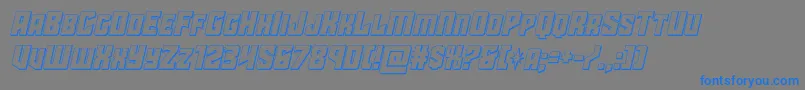 starguard3dital-Schriftart – Blaue Schriften auf grauem Hintergrund