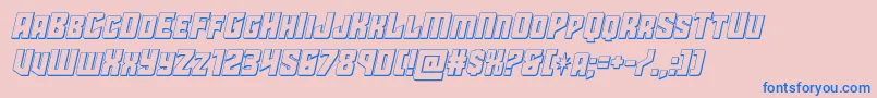 starguard3dital Font – Blue Fonts on Pink Background