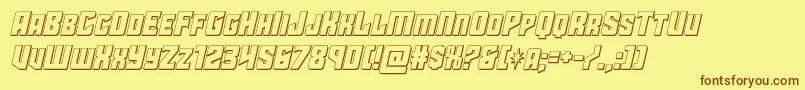 starguard3dital Font – Brown Fonts on Yellow Background