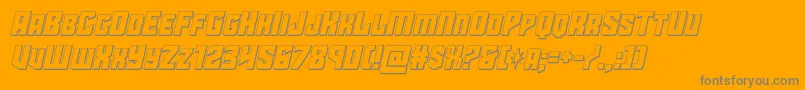 starguard3dital Font – Gray Fonts on Orange Background