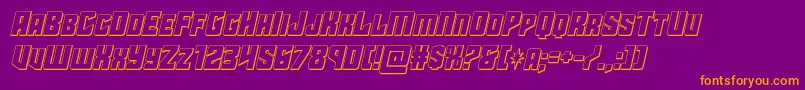 starguard3dital Font – Orange Fonts on Purple Background