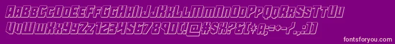 starguard3dital Font – Pink Fonts on Purple Background