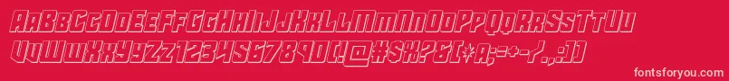 starguard3dital Font – Pink Fonts on Red Background