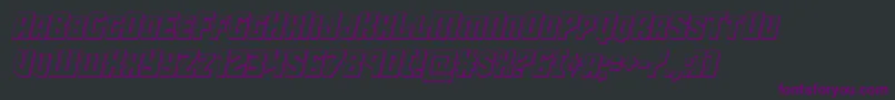 starguard3dital Font – Purple Fonts on Black Background