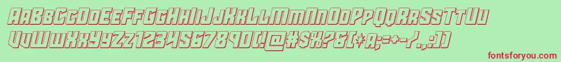 starguard3dital Font – Red Fonts on Green Background