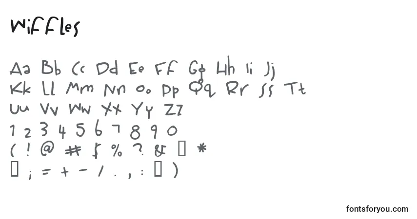 Schriftart Wiffles – Alphabet, Zahlen, spezielle Symbole