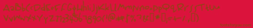 Wiffles Font – Brown Fonts on Red Background