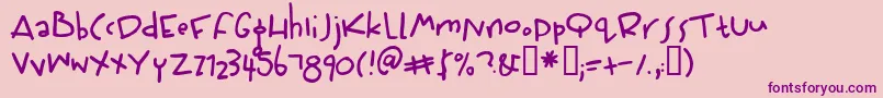 Wiffles Font – Purple Fonts on Pink Background