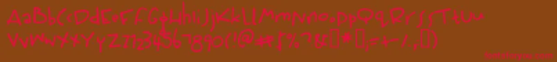 Wiffles Font – Red Fonts on Brown Background