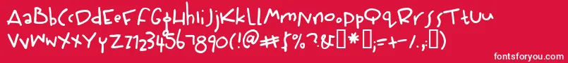 Wiffles Font – White Fonts on Red Background
