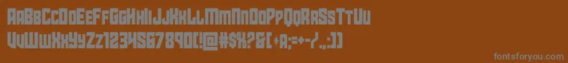 starguardcond-fontti – harmaat kirjasimet ruskealla taustalla