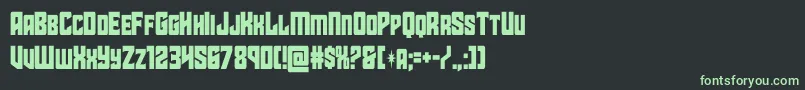 starguardcond Font – Green Fonts on Black Background