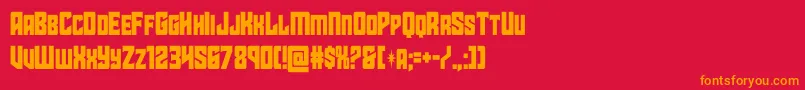 starguardcond Font – Orange Fonts on Red Background