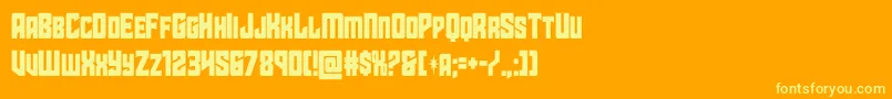 Шрифт starguardcond – жёлтые шрифты на оранжевом фоне