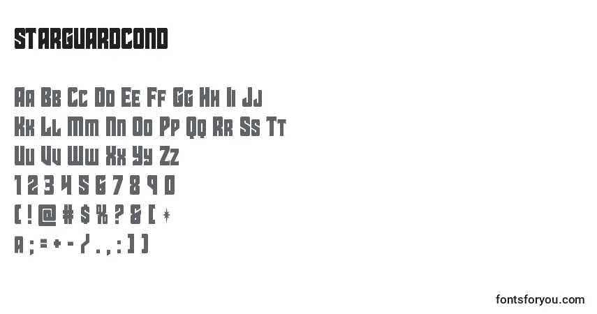 Schriftart Starguardcond (141861) – Alphabet, Zahlen, spezielle Symbole