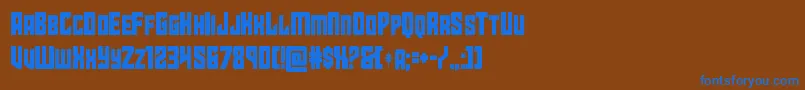 starguardcond Font – Blue Fonts on Brown Background