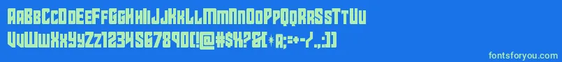 starguardcond Font – Green Fonts on Blue Background