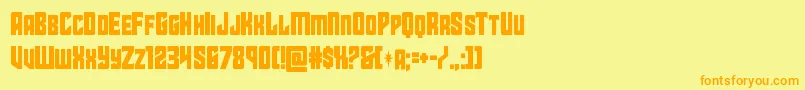 starguardcond Font – Orange Fonts on Yellow Background