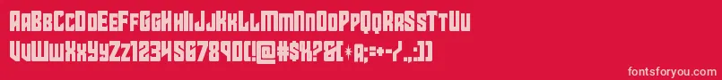 starguardcond Font – Pink Fonts on Red Background