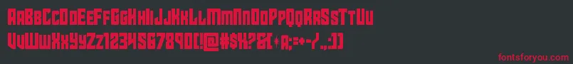 starguardcond Font – Red Fonts on Black Background