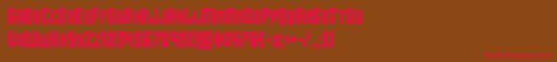 starguardcond Font – Red Fonts on Brown Background
