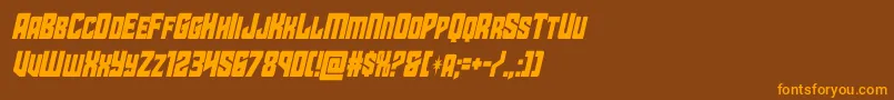 starguardcondital Font – Orange Fonts on Brown Background