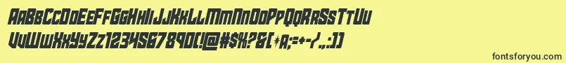 starguardcondital Font – Black Fonts on Yellow Background