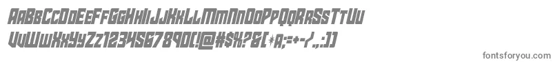 フォントstarguardcondital – 白い背景に灰色の文字