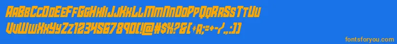 starguardcondital Font – Orange Fonts on Blue Background