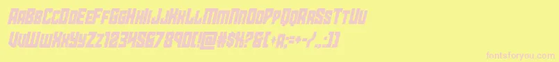 starguardcondital-fontti – vaaleanpunaiset fontit keltaisella taustalla