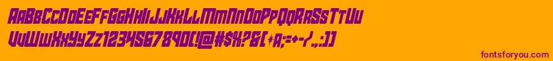 starguardcondital Font – Purple Fonts on Orange Background