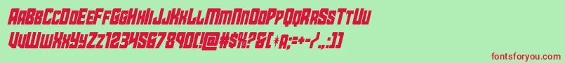 starguardcondital-fontti – punaiset fontit vihreällä taustalla